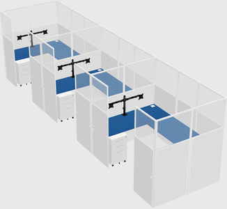 U-shaped cubicle