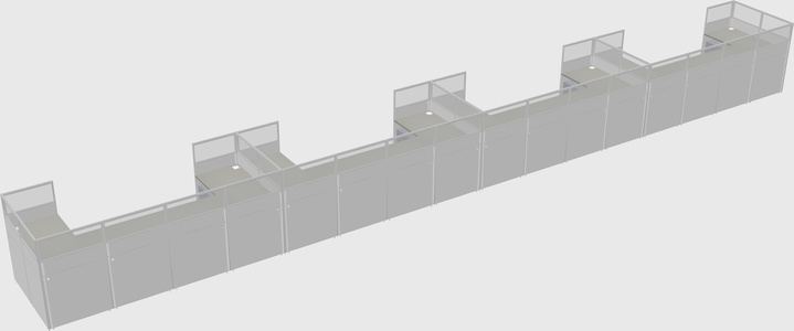 U-shaped cubicle