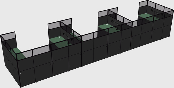 U-shaped cubicle