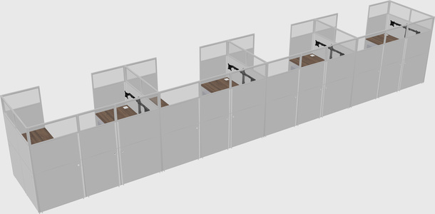 Cabine en u