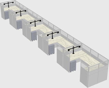 Cabine en u