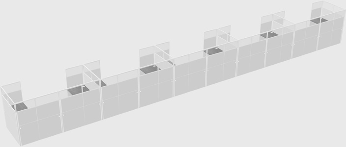 U-shaped cubicle