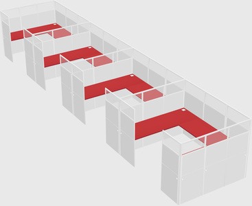 U-shaped cubicle