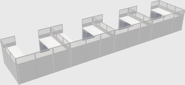 Cabine en u