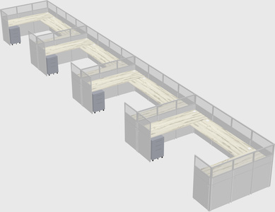 U-shaped cubicle