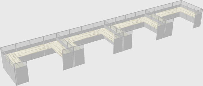 U-shaped cubicle