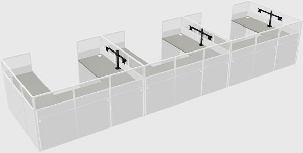 U-shaped cubicle