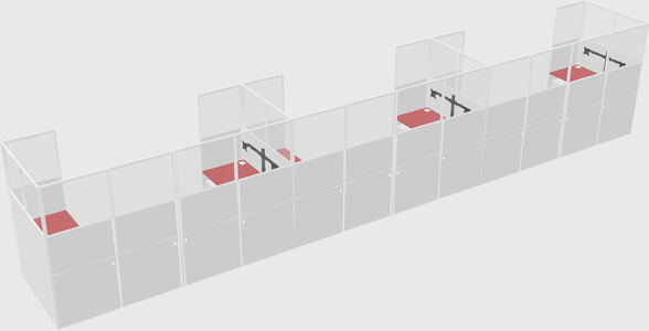 U-shaped cubicle
