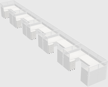 U-shaped cubicle