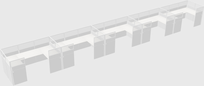 U-shaped cubicle