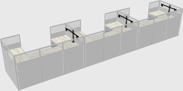 U-shaped cubicle