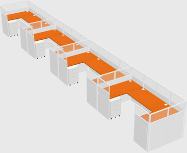 U-shaped cubicle