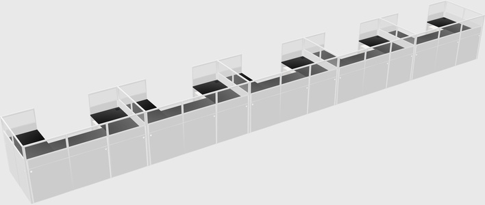 U-shaped cubicle