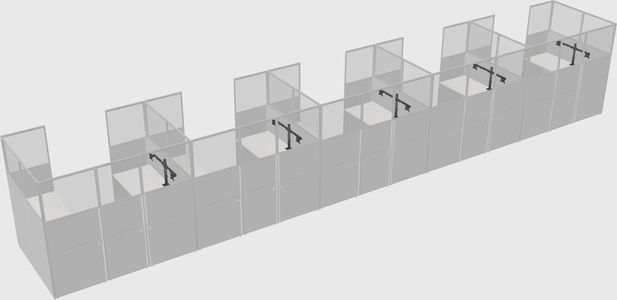 U-shaped cubicle