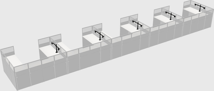 U-shaped cubicle