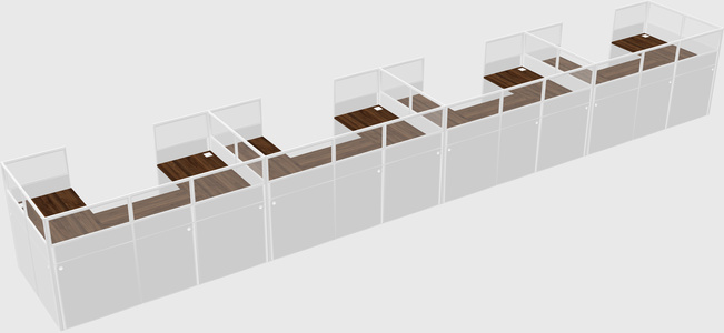 U-shaped cubicle