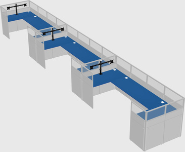U-shaped cubicle