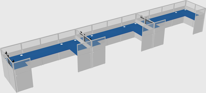 U-shaped cubicle