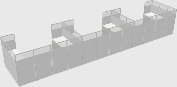 U-shaped cubicle