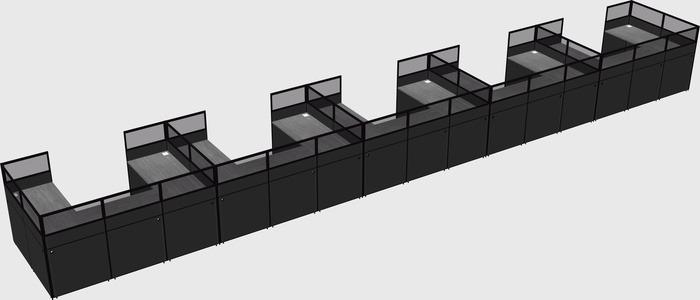 U-shaped cubicle