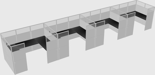 U-shaped cubicle