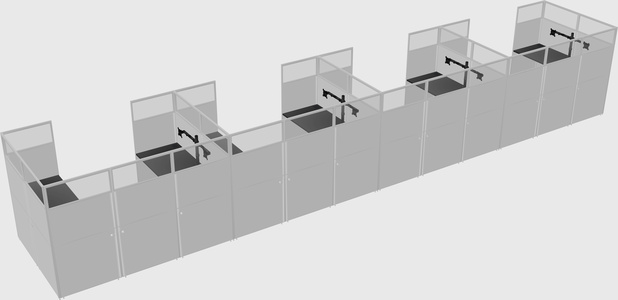 U-shaped cubicle