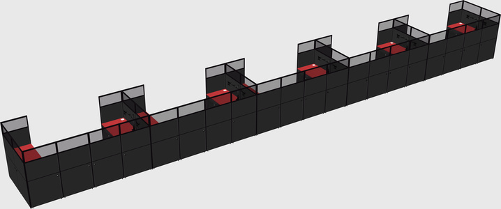 U-shaped cubicle