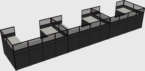 U-shaped cubicle