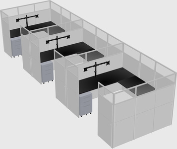 U-shaped cubicle