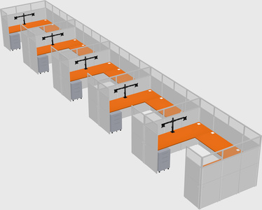U-shaped cubicle