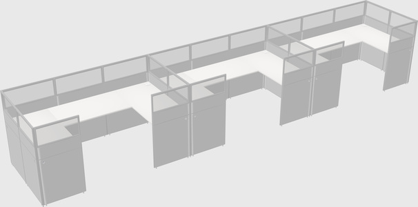 U-shaped cubicle