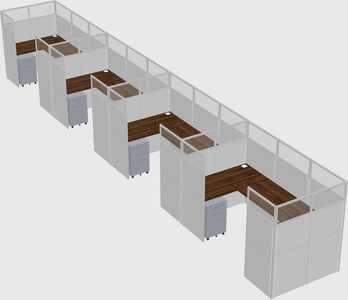 U-shaped cubicle