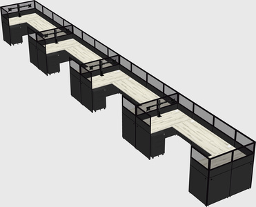 U-shaped cubicle