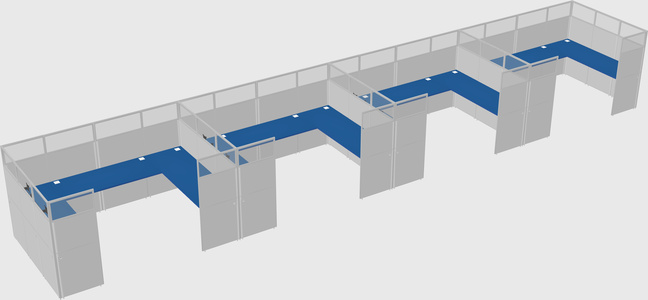 U-shaped cubicle