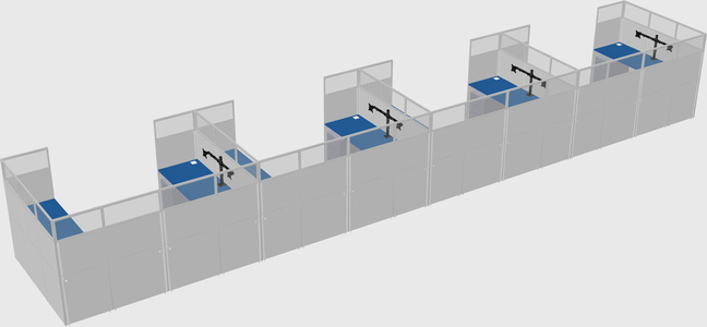 U-shaped cubicle