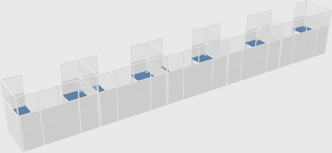 U-shaped cubicle