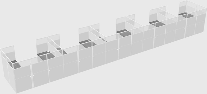 U-shaped cubicle