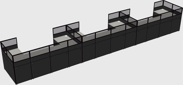 U-shaped cubicle