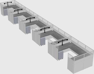 U-shaped cubicle