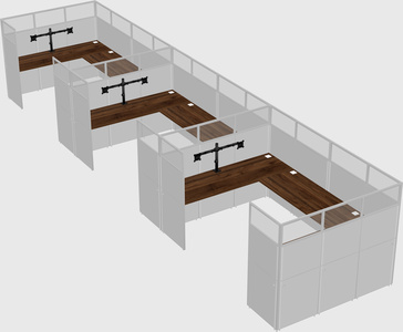U-shaped cubicle