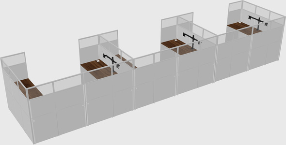 U-shaped cubicle