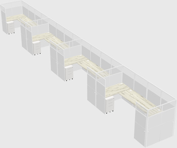 U-shaped cubicle