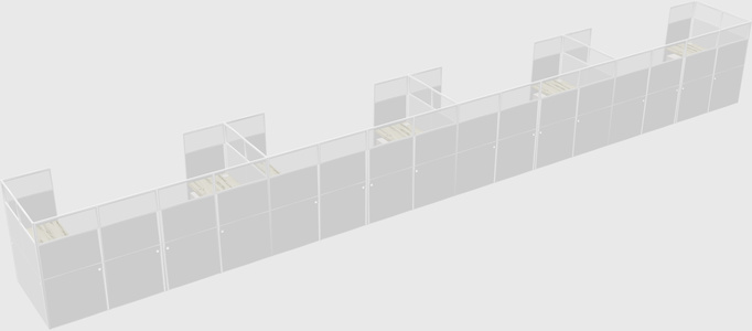 U-shaped cubicle