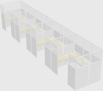 U-shaped cubicle