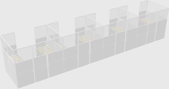 U-shaped cubicle