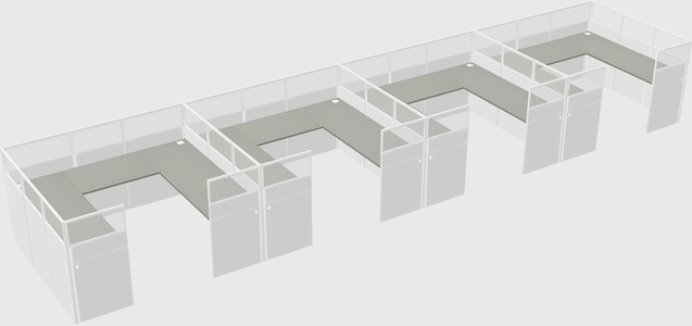 U-shaped cubicle