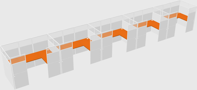 U-shaped cubicle