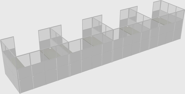 U-shaped cubicle