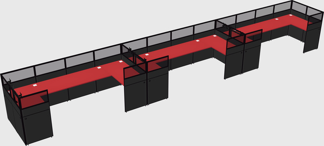 U-shaped cubicle