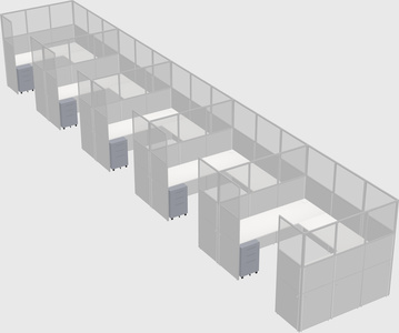 U-shaped cubicle
